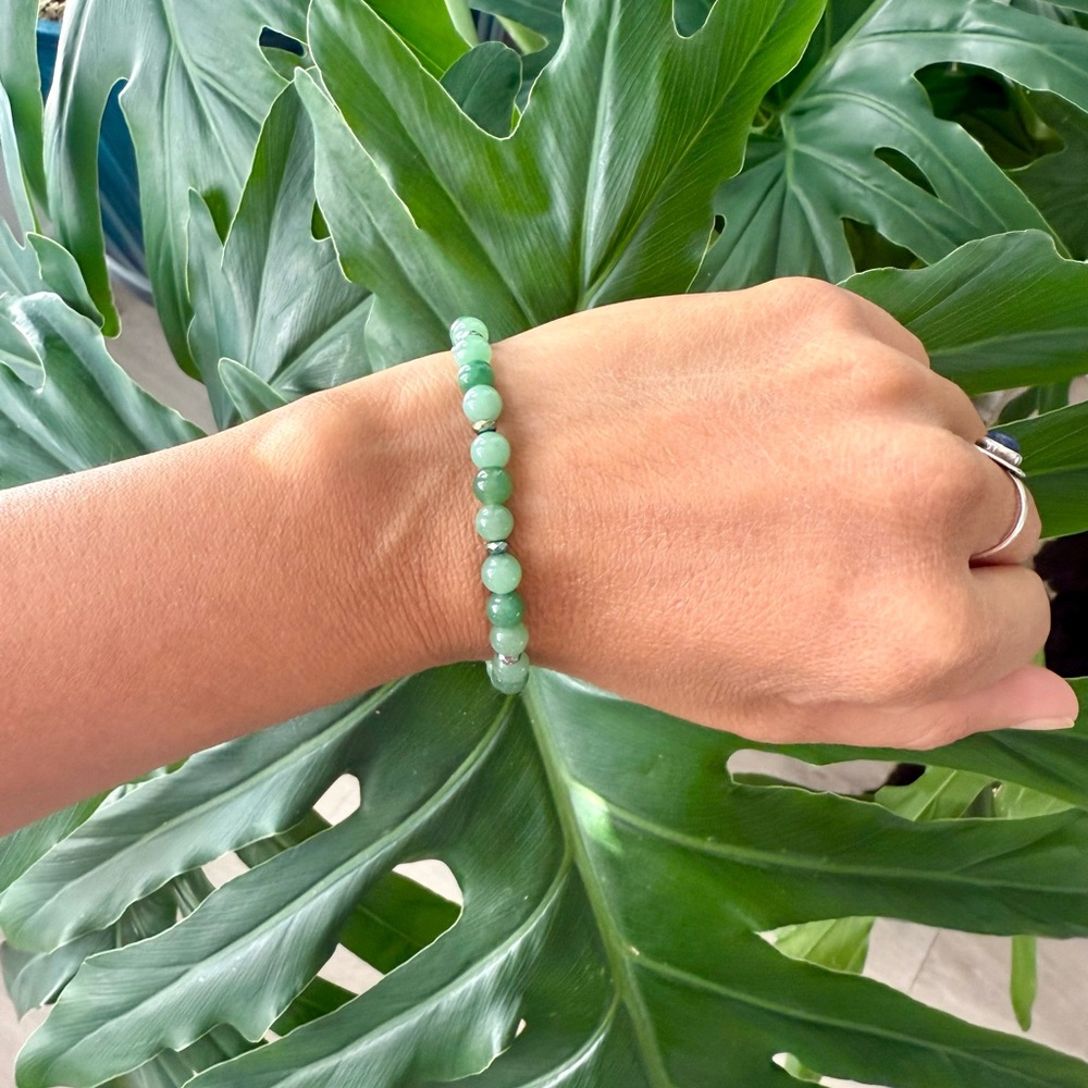 Green Aventurine & Hematite bracelet (one) - Picture 3 of 7